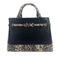 Reed Large Snake Skin Belted Satchel Crossbody Bag
