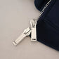 Blue Cotton Hooded Full Zip Men Jacket Sweater