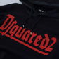 Black Cotton Hooded Printed Men Pullover Sweater