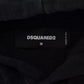 Black Cotton Hooded Printed Men Pullover Sweater