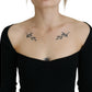Black Viscose Long Sleeves Bodycon Sheath Dress