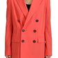 Pink Double Breasted Coat Blazer Jacket