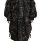 Green Hooded Goth Camouflage Print Parka Coat Jacket
