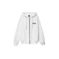 Elegant White Hooded Sweatshirt with Logo Print