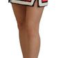 Multicolor Polyester Mid Waist A-line Mini Skirt