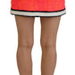 Multicolor Polyester Mid Waist A-line Mini Skirt