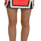 Multicolor Polyester Mid Waist A-line Mini Skirt