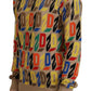 Brown Cotton Long Sleeve Crew Neck Printed Sweater