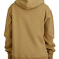 Brown Logo Printed Hooded Long Sleeve Sweater