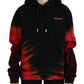 Black Red Dye Cotton Hoodie Sweatshirt Sweater
