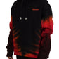Black Red Dye Cotton Hoodie Sweatshirt Sweater