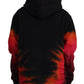 Black Red Dye Cotton Hoodie Sweatshirt Sweater