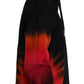 Black Red Dye Cotton Hoodie Sweatshirt Sweater