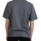 Gray Logo Cotton Crewneck Short Sleeve Tee T-shirt