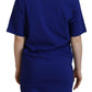 Blue Logo Cotton Crewneck Short Sleeve Tee T-shirt