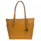 Charlotte Cider Large Leather Top Zip Tote Bag Purse