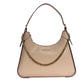 Wilma Large Smooth Leather Chain Shoulder Bag Purse Powder Blush