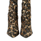 Gold Leopard Sequins Heels Boots Shoes