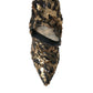 Gold Leopard Sequins Heels Boots Shoes