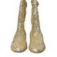 Gold Sequined Short Boots Stretch Shoes