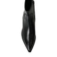 Black Leather Mid Calf Flats Boots Shoes