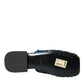 Blue Sequin Logo Slides Sandals Shoes