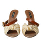Multicolor Crystal Slides Heels Sandals Shoes