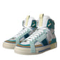 Multicolor Colorblock Leather High Top Sneakers Shoes