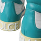 Multicolor Colorblock Leather High Top Sneakers Shoes