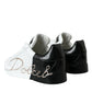 White Black Portofino Low Top Leather Sneakers Shoes