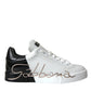 White Black Portofino Low Top Leather Sneakers Shoes
