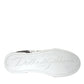 White Black Portofino Low Top Leather Sneakers Shoes
