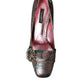 Multicolor Floral Jacquard Crystal Heels Pumps Shoes