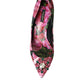 Multicolor Floral Brocade Crystal Heels Pumps Shoes