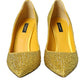 Yellow Strass Crystal Heels Pumps Shoes