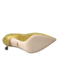 Yellow Strass Crystal Heels Pumps Shoes