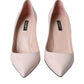 Light Pink Leather Bellucci Heels Pumps Shoes