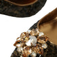 Gold Sequin Crystals Bellucci Heels Pumps Shoes