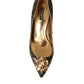 Gold Sequin Crystals Bellucci Heels Pumps Shoes