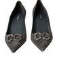 Gray Amore Suede Bellucci Heels Pumps Shoes