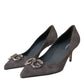 Gray Amore Suede Bellucci Heels Pumps Shoes