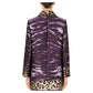 Purple Polyester Jackets & Coat