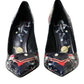 Blue Space Robot Leather Heels Pumps Shoes