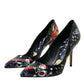 Blue Space Robot Leather Heels Pumps Shoes