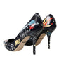 Blue Space Robot Leather Heels Pumps Shoes
