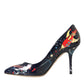 Blue Space Robot Leather Heels Pumps Shoes