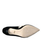 Black Suede Leather Amari Heels Pumps Shoes
