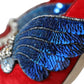 Red Velvet Sequin Crystal Heels Pumps Shoes
