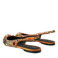 Orange Satin Crystals Flats Sandals Shoes