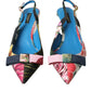 Multicolor Floral Patchwork Slingbacks Shoes